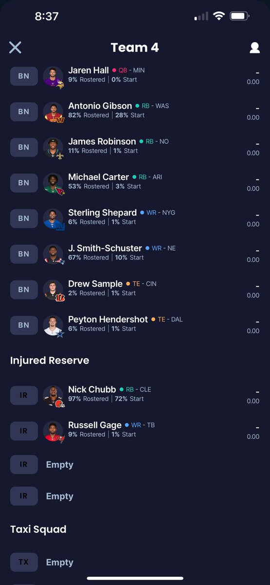 JarryTurtle's tweet photo. @MyFantasyLeague 

Looking for a new owner for an orphan team:

16 team/5 ppr/Dynasty League (w/Empire Pot)

Message me if interested! https://t.co/wnq8jwRSWI