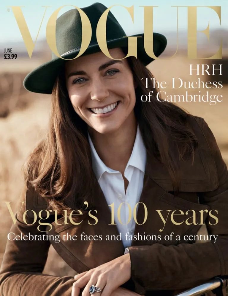 Capa da Vogue de Kate Middleton é usada em montagem - Foto: Reprodução