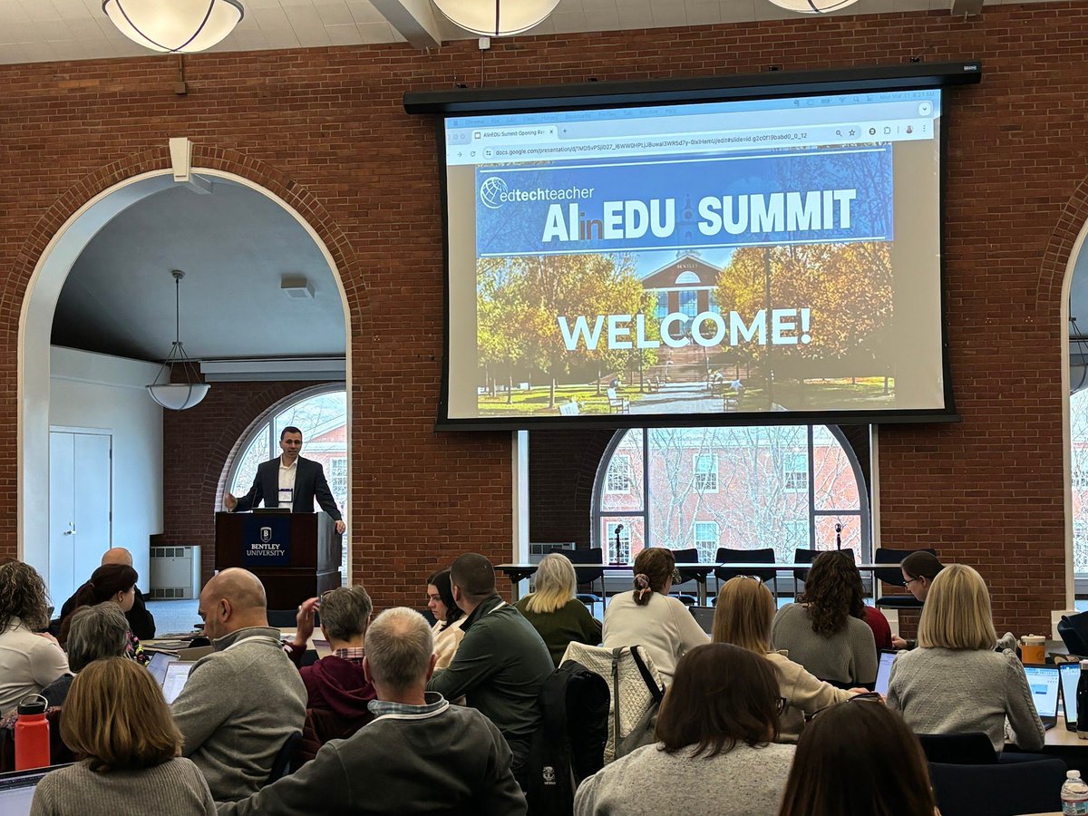 Opening remarks from @TomDriscollEDU kicking off this year's AI in Edu Summit. We are so excited to have so many educators in attendance, and look forward to learning so much in today's sessions. #AIinEdu #ETTAI #aiineducation