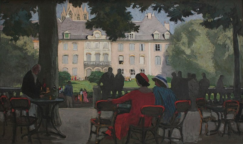 Jules Flandrin, Terrasse du Jardin de ville, 1934.