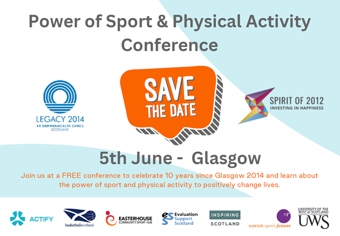 Save the date! 📢 We're looking forward to being part of the Power of Sport & Physical Activity Conference in June! Information on the conference programme and how to book a free place will be shared at the end of the month 🤸 #OutdoorPlayIStheWay