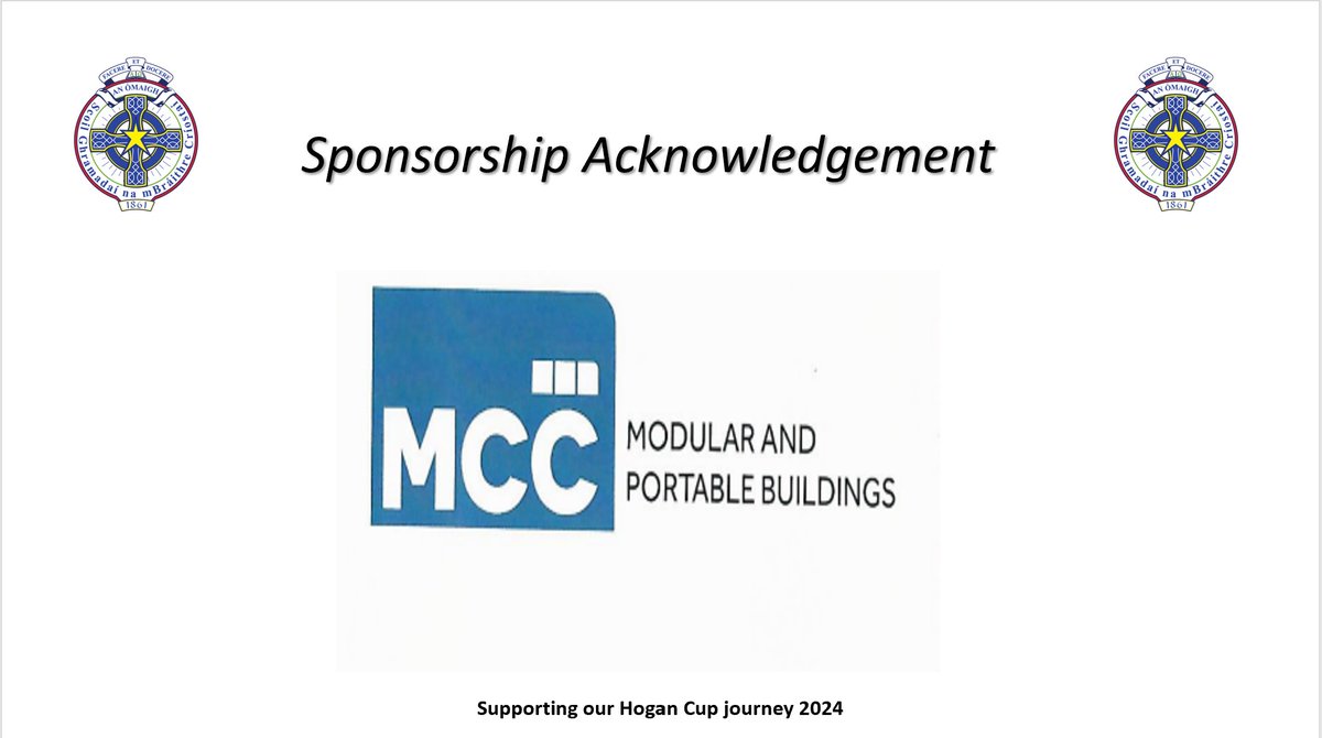 cbsomagh's tweet image. We wish to acknowledge the very generous donation from MCC Modular and Portable Buildings towards our MacRory Cup winners, who embark on becoming the first team from Tyrone to win back to back Hogan Cups.
#cbscommunity #chasingglory #hogancup