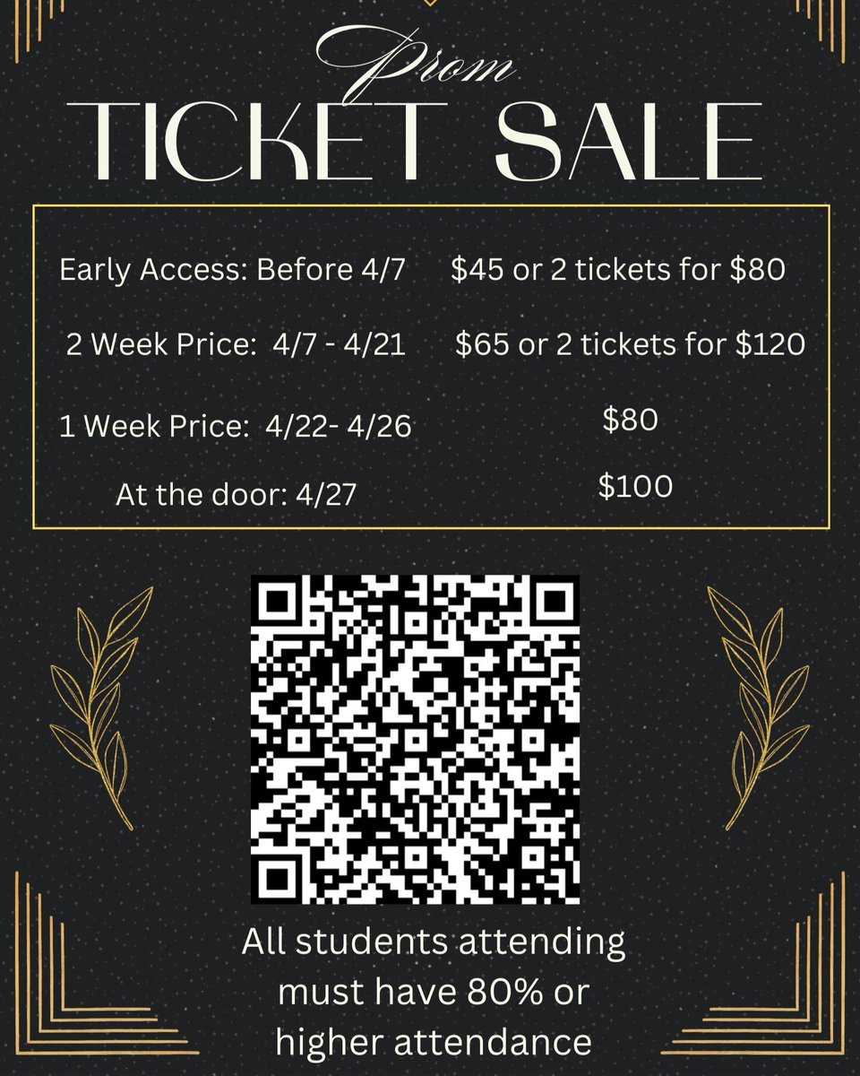 Make sure to get your tickets Olys! Prom is coming up fast! Get your tickets with the bookkeeper or on GoFans! Non-Gateway Students need to fill out the guest form filled out and approved prior to purchasing tickets!