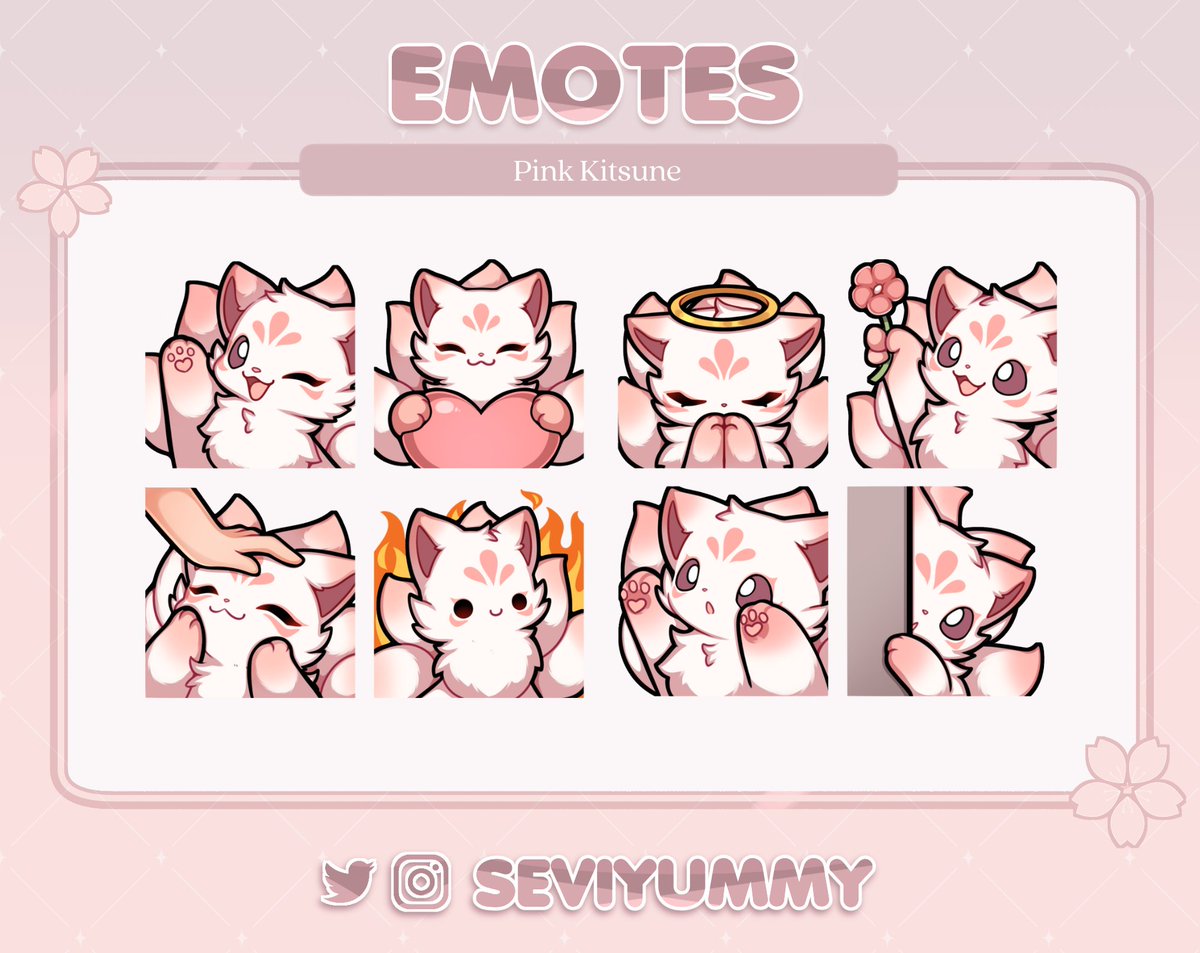 SeviYummy's tweet image. ✨Pay To Use Emotes✨
🌸 $10 each set 🌸
You can find these and more on my Etsy and Ko-Fi!
etsy.com/shop/SeviYummy ko-fi.com/seviyummy/shop