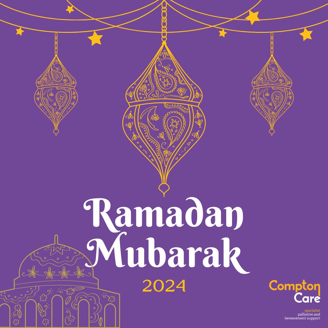 Compton_Care's tweet photo. Ramadan Mubarak from everyone at Compton Care to all those preparing to fast during the holy month. https://t.co/sWMtu1Yj7W