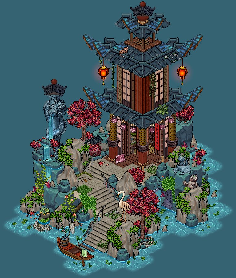 Templo Oriental ⛩️- Feito em <a href="/habblivein/">Habblive</a> 
.
.
.
Oriental Temple ⛩️