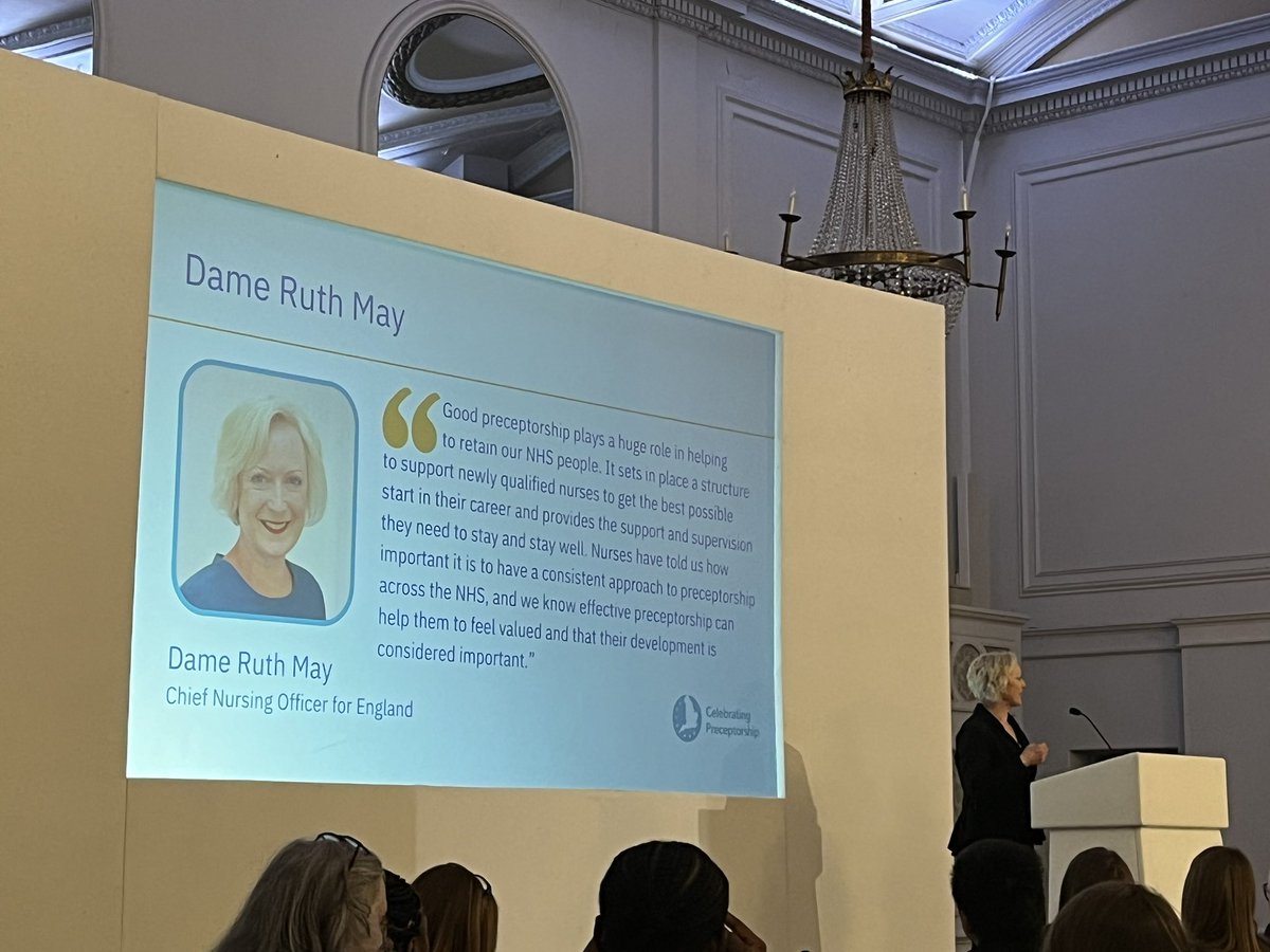 Dame Ruth May - preceptorship is vital to support retention of newly qualified nurses. #celebrating #preceptorship @LPFTNHS @SharonLPFTDoN @CEOSarahLPFT @Reece3Sally