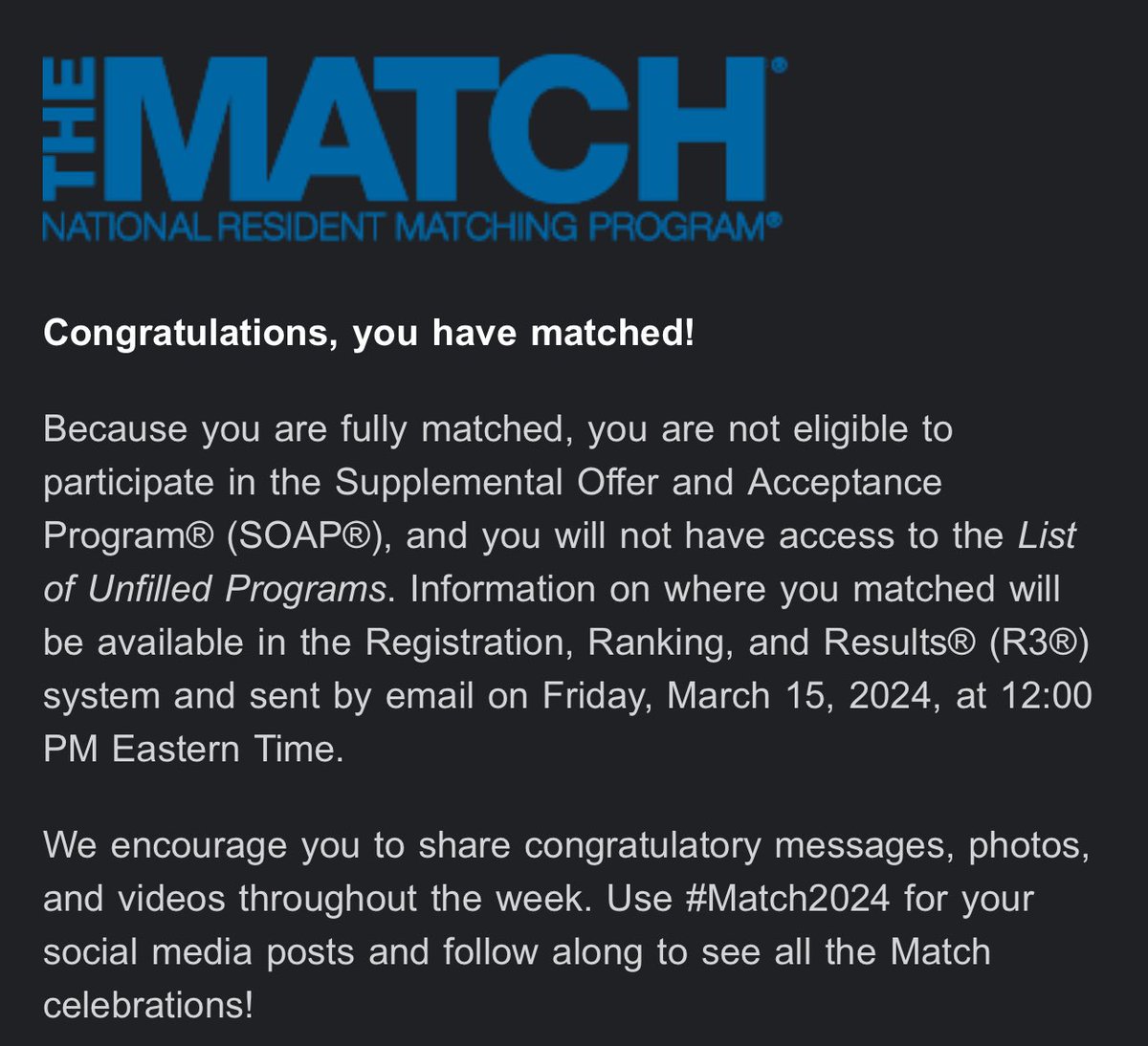 Update: ✨I matched! I’m going to be a General Surgeon!!✨

I couldn’t have done it without the support of my mentors, friends & fam, and everyone who extended a hand in this journey. This win is yours too!! Thank you for believing in me 🪷🩷

#Match2024 #GenSurgMatch2024…