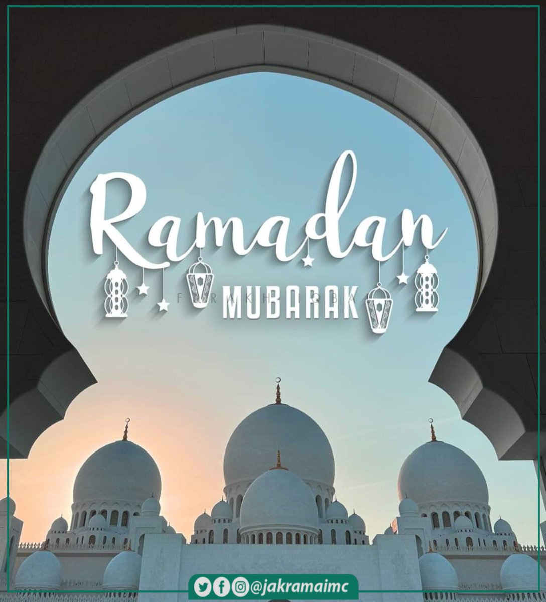 Ramadan Mubarak! 🌙 May this holy month brings you peace, prosperity and happiness 💙 #Ramadan #RamadanKareem