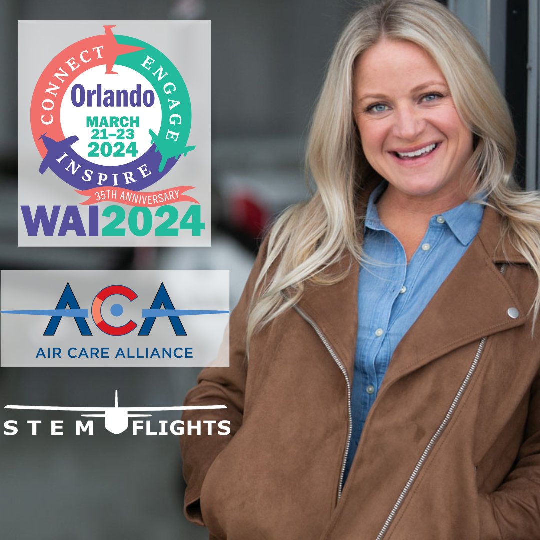 See you in Orlando next week! We can't wait to talk about all things Public Benefit Flying and STEM Flights with attendees at #WAI24 @aircarealliance #aviation #avgeek #aviatrix #nonprofit #volunteer #youth #STEM #flying #pilot #aircarealliance