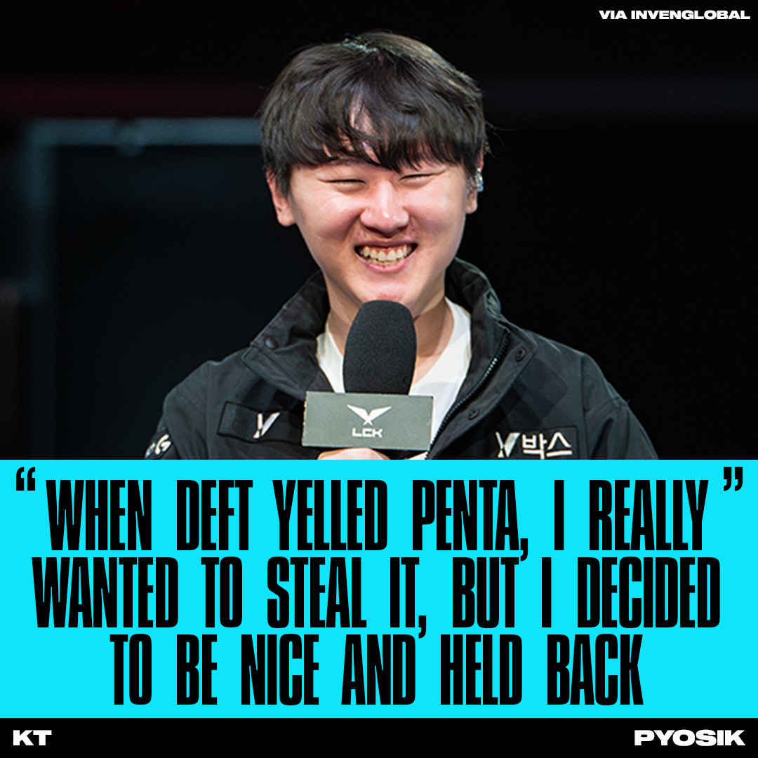 lolesports's tweet photo. good guy Pyosik https://t.co/ZZRPrunqIW