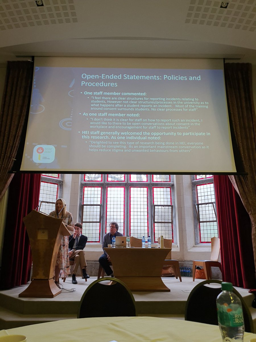 Megs__Reynolds's tweet photo. @ActiveConsent @PMacneela, Rhonda Burns and Liam taking us through initial findings from a cross-border survey on staff in HEIs https://t.co/B49byueirN
