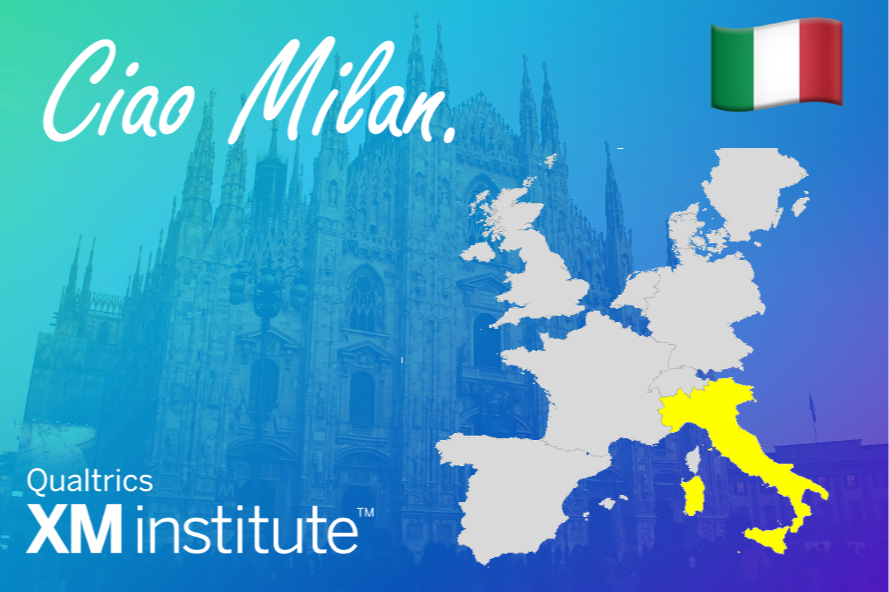 🇮🇹 Ciao Milano! 
Excited to land in the capital of cool 😎 for another #XMTrends event. Brilliant conversations will be on the agenda as always, we’re keen to learn from you and we have some trends to help you inform your #CX or #EX programme!
#MilanExperiences #XMTrends