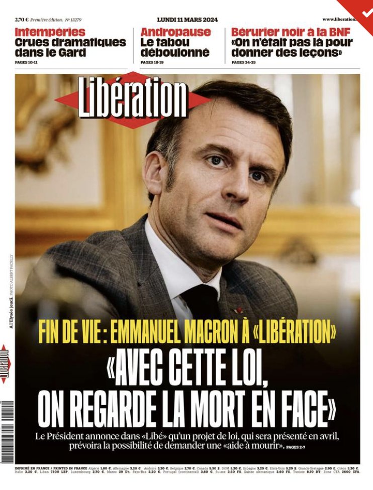 Mourir dans la dignité, pourquoi pas... Mais vivre dans la dignité, @EmmanuelMacron , ce ne serait pas mal non plus... #ALD #ArretsDeTravail #TransportsSanitaires #Franchises #Validisme #QAI