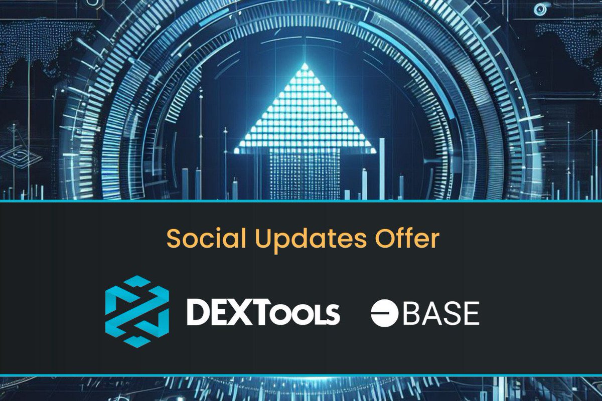DEXToolsApp's tweet image. Looking for more trading action? 🧐
⛓️ @base blockchain is heating up at the minute and degens are flowing there. 📈

👥 For Teams: Social Updates are FREE 🆓 on #BASE chain for limited time. ⏳Just quote this tweet and include the quote link in the payment from the official…