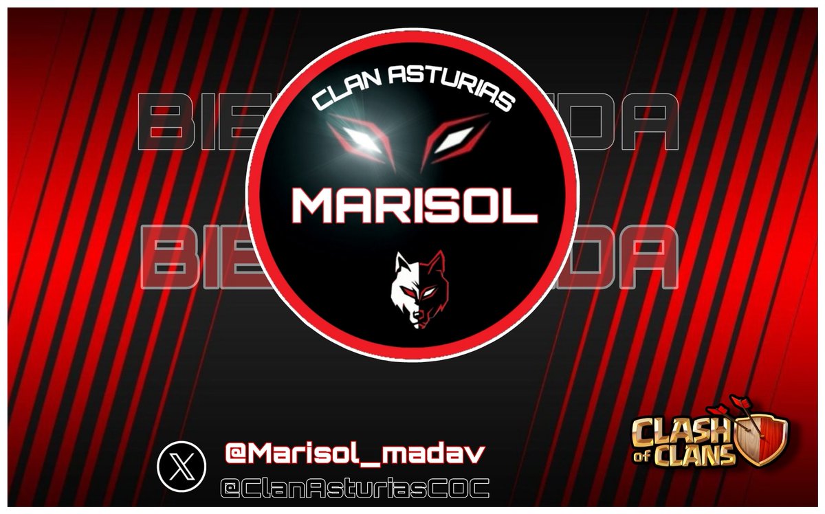 Hoy damos la bienvenida a una de las grandes <a href="/Marisol_madav/">Marisol</a>, como parte representativa del área competitiva, que junto a <a href="/MahoneyClanAst/">𝓜𝓪𝓱𝓸𝓷𝓮𝔂</a> formarán sin duda una dupla extraordinaria 🔥🔥.

<a href="/ClanAsturiasCoC/">Clan Asturias CoC</a> 🤍🖤🐺