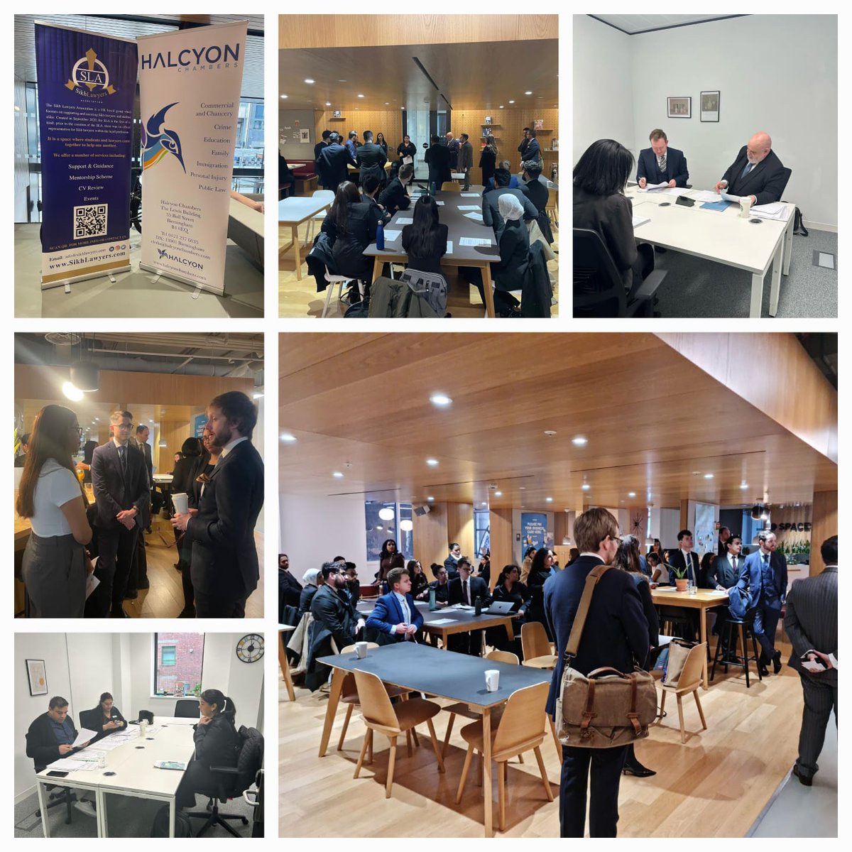halcyonchambers's tweet photo. Halcyon Chambers hosted @SikhLawyers in their first Midlands event in Birmingham where we held Mock Pupillage Interviews. 

A big thank you to those who volunteered their time to support such an important event for so many.

#mockinterviews #pupillage #trainingday #givingback https://t.co/YGlY1PZ1Hi