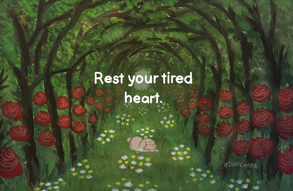 wonnchann's tweet image. Rest your tired heart