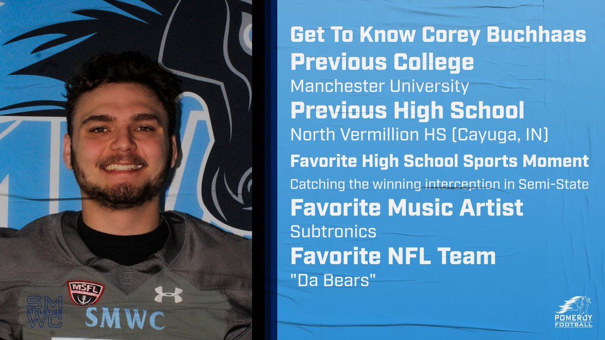 Joining us this spring is mid-year transfer Corey Buchhaas, graduate of North Vermillion High School. Welcome to The Woods, Corey!

#PomeroyPride🐎