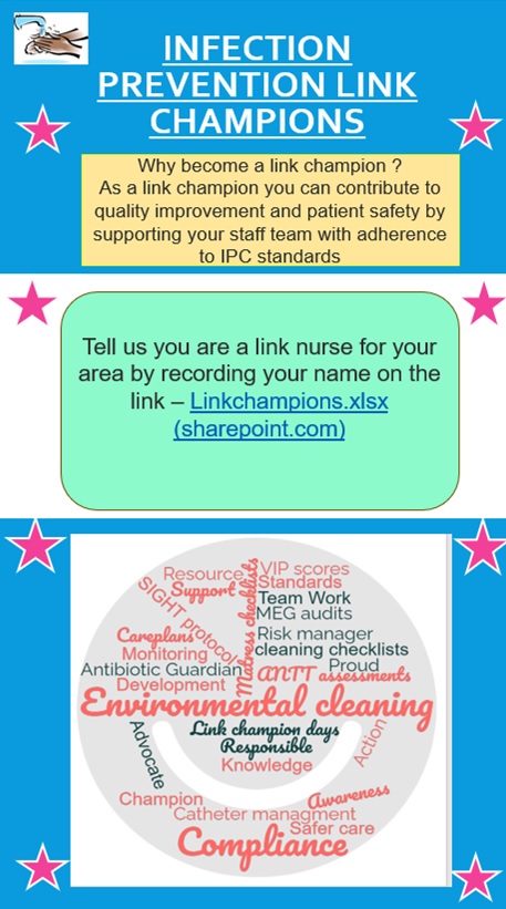 Tameside & Glossop Infection Prevention (@iptameside) on Twitter photo We are really excited to relaunch our link champion programme. Our first monthly meeting will take place on the 20th March 2024 at 2pm Meeting room 3 (New Fountain House), please contact infectionprevention@tgh.nhs.uk if you would like to be a link champion. We are really excited to relaunch our link champion programme. Our first monthly meeting will take place on the 20th March 2024 at 2pm Meeting room 3 (New Fountain House), please contact infectionprevention@tgh.nhs.uk if you would like to be a link champion.