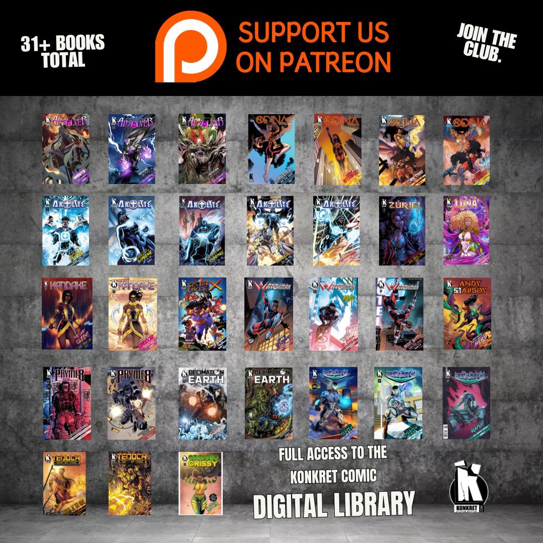 Do you want access to the entire Konkret Comics digital catalog? Do you want to join our private Discord Community and Facebook groups? Do you want year long discounts, exclusive merch, & master classes? JOIN OUR PATREON! patreon.com/konkretcomics #comicbooks #konkretcomics