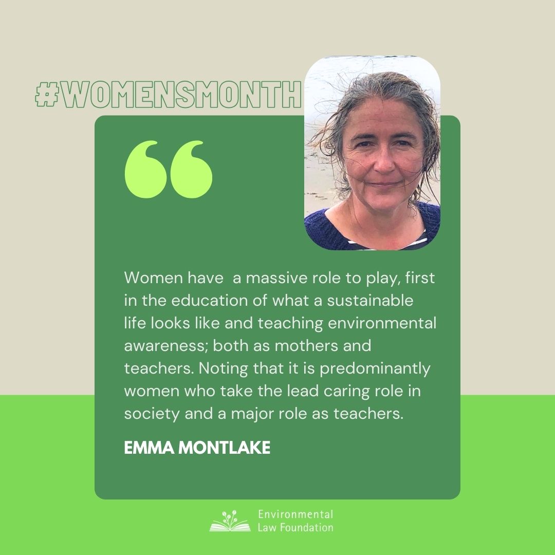 What role can women play in promoting sustainability and environmental awareness on a national scale? See what ELF's co-director Emma Montlake says 🌏 #internationalwomensmonth