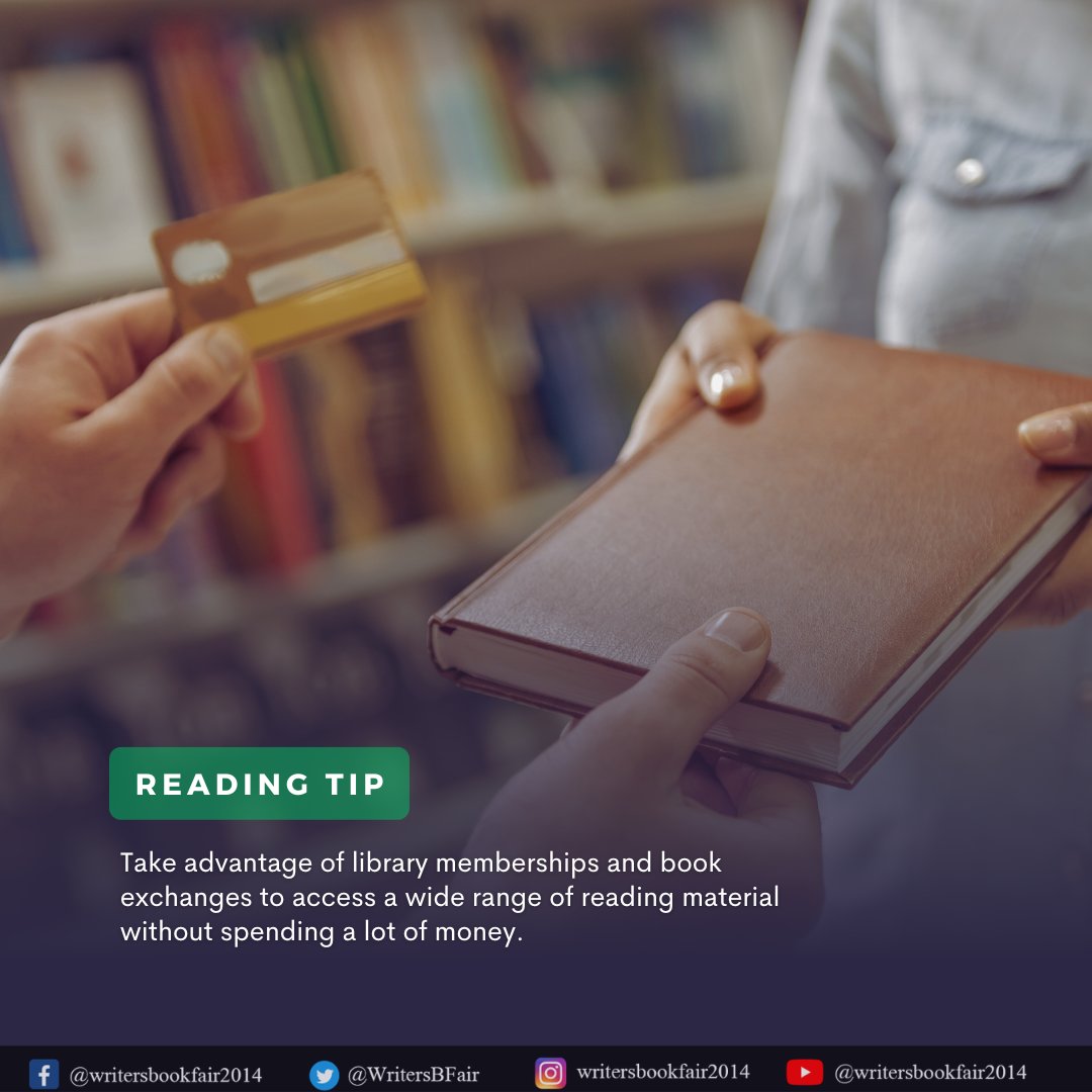 Discover a world of books without breaking the bank! Check out your local library for endless reading options.

#WritersBookFair #Authors #Books #ReadingTip