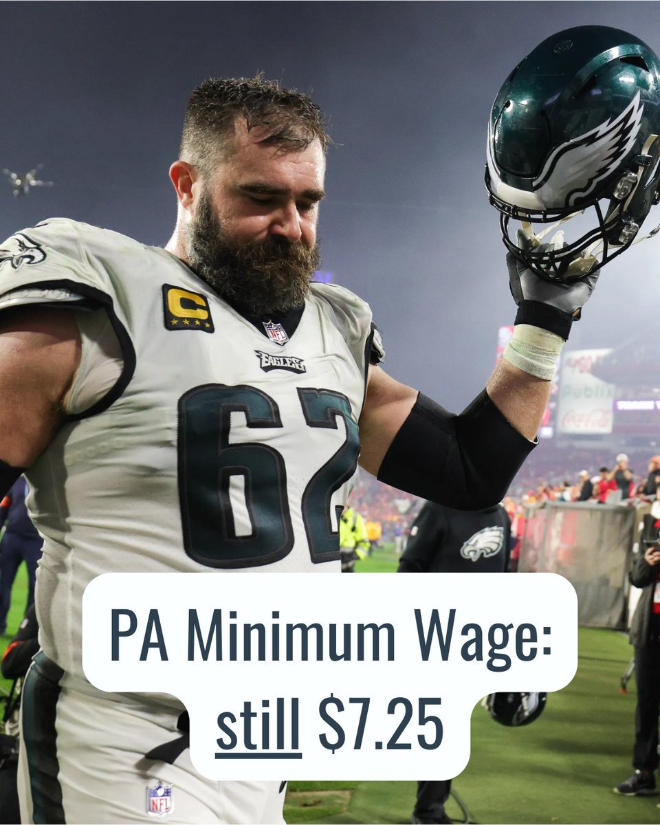 When a $7.25 minimum wage has a longer career than our Hall of Famer @JasonKelce, you know that it's time..

Retire $7.25. #RaisetheWage. Period