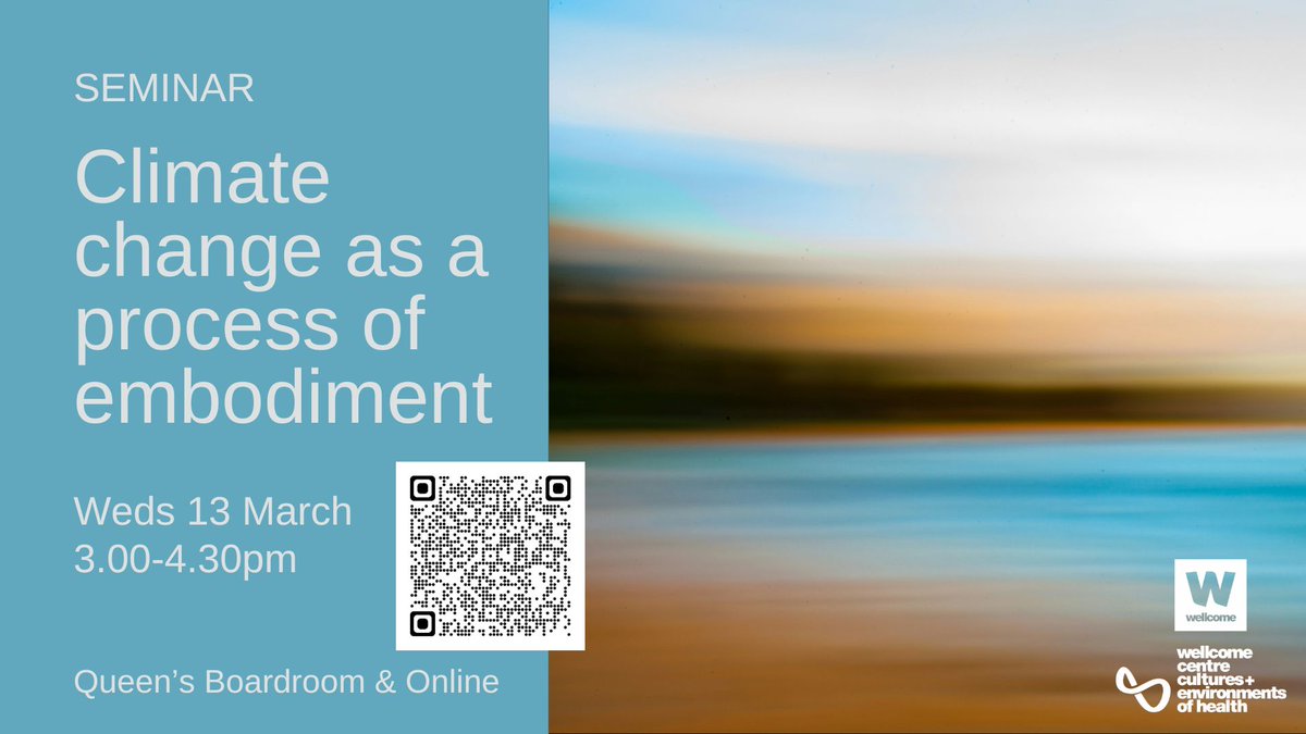 🔥Places are going fast!🔥 We've just added more tickets to Prof Zofia Boni's seminar on her research findings from the Embodying Climate Change project @EmCliC on Weds 13 March at 3pm GMT #climatechange #health #epidemeology #anthropology tinyurl.com/4887cr6b