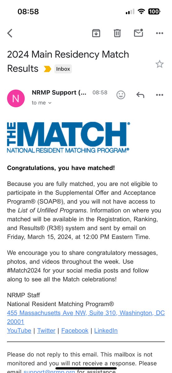 Can't wait to start my career as a radiologist! Thanks to all those who have supported me along the way :) #Match2024 #futureradres