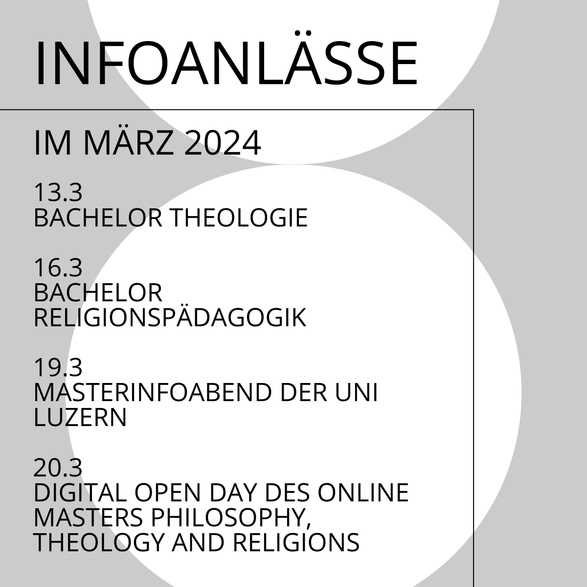 🎓🌟 Aufgepasst, liebe Studieninteressierte! 🌟🎓 Mit dem Bachelorinfoabend zum Theologiestudium startet diese Woche eine Reihe von Infoveranstaltungen, bei denen ihr mehr über das Studium an der Theologischen Fakultät erfahren könnt! unilu.ch/studium/infove…