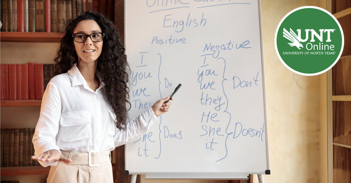 The #UNTOnline Grad Cert in Teaching English to Speakers of Other Languages (TESOL) focuses on optimizing student learning for higher retention rates. Begin your journey to teaching english with this four-course certificate at bit.ly/3qVTRGS