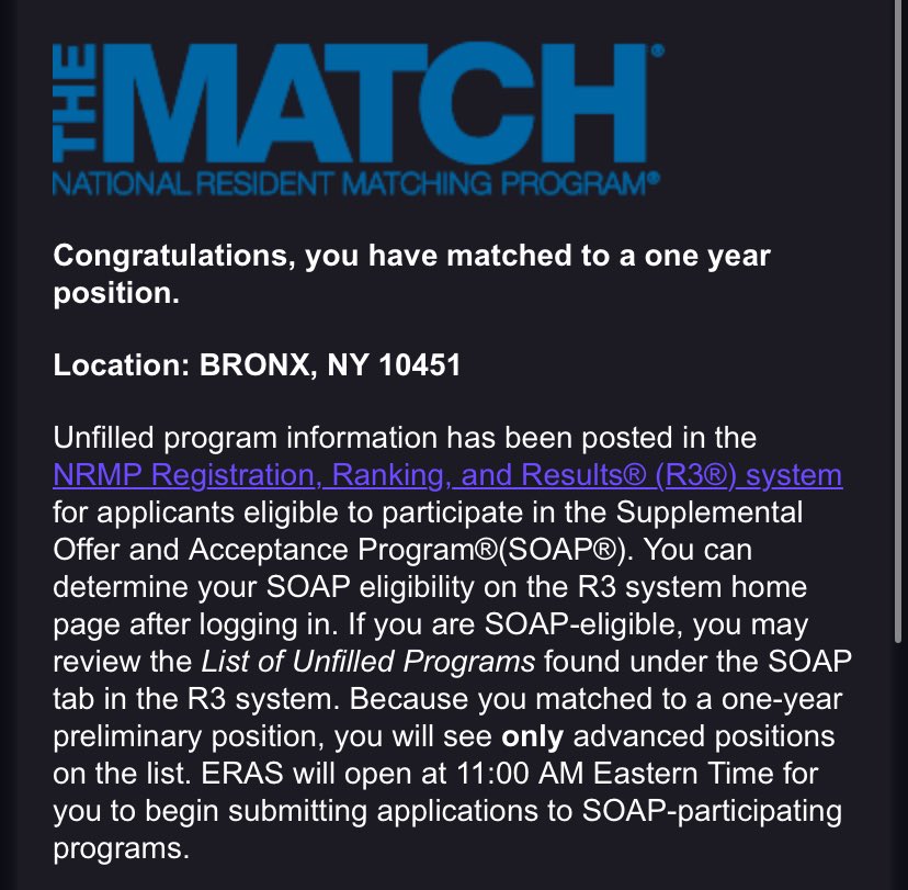 Couldn’t be happier, a journey is about to begin and I’m so eager to give my best. I couldn’t have done it without the support of my mentors, friends & family, and everyone who extended a hand in this journey. This win is yours too!! Thank you for believing @TheNRMP #Match2024