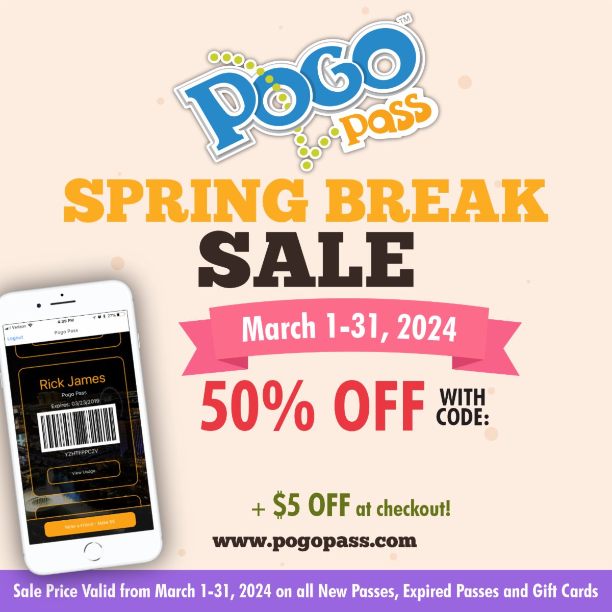 RoundtheRockTX's tweet image. Still planning out your Spring Break fun? Pick up a Pogo Pass for the Austin/San Antonio area and get going! Grab yours at pogopass.com.

#springbreak2024 #funevents