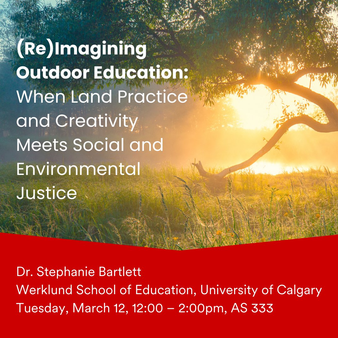We are grateful to have Dr. Stephanie Bartlett joining RECL 4P96 for a guest lecture titled "(Re)Imagining Outdoor Education: When Land Practice and Creativity Meets Social and Environmental Justice".
#OutdoorEducation #SocialAndEnvironmentalJustice  #LandBasedLearning
