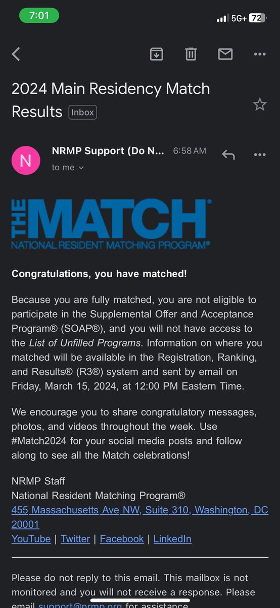 I’m going to be a dermatologist!!!!! 😭 I’m speechless #Match2024