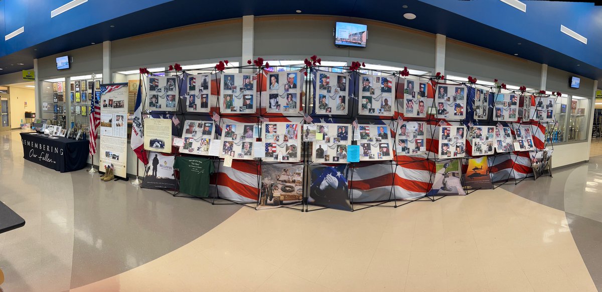 Iowa's Fallen from The Global War on Terror are being honored this week at Riverside High School in Oakland, Iowa, where the memorial will remain this week.

Thank you, Riverside High students and staff for remembering them.