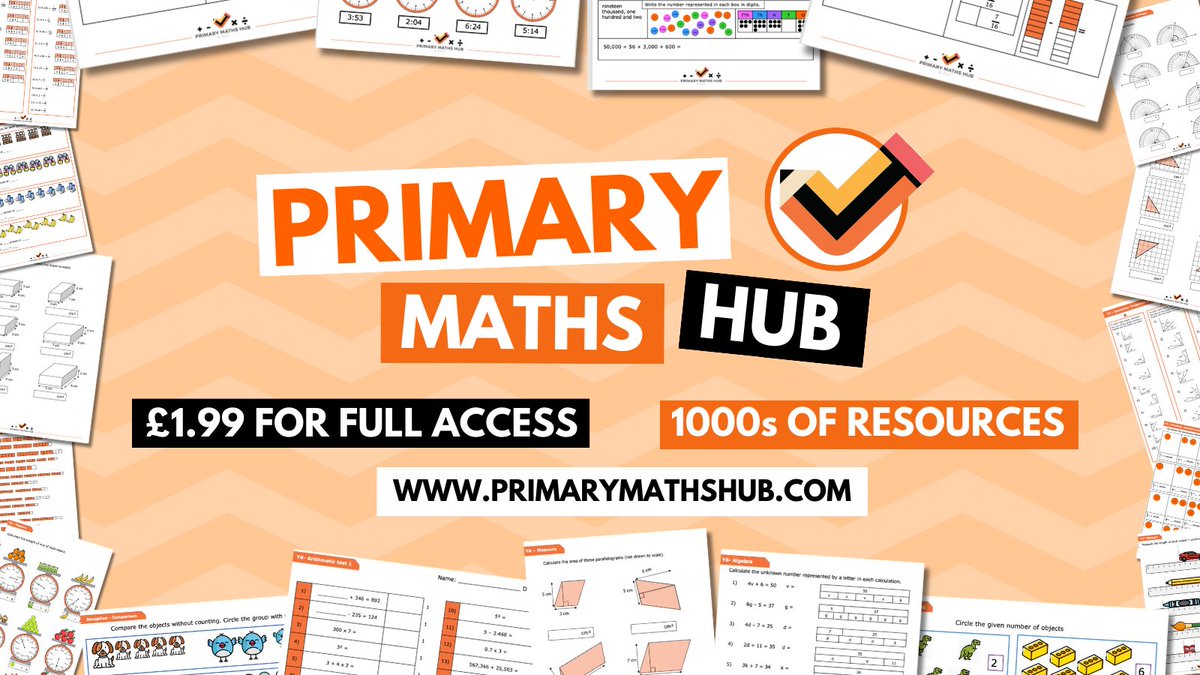 🧡🖤Join us at Primary Maths Hub for £1.99 🖤🧡

🧠 primarymathshub.com 🧠

#PrimaryMath #MathEd #MathChat #ElemMath #MathTeachers #Mathematics #PrimarySTEM #MathSkills #MathFun #MathGames #MathActivities #MathResources #MathIsFun #MathematicsEducation #PrimaryEducation
