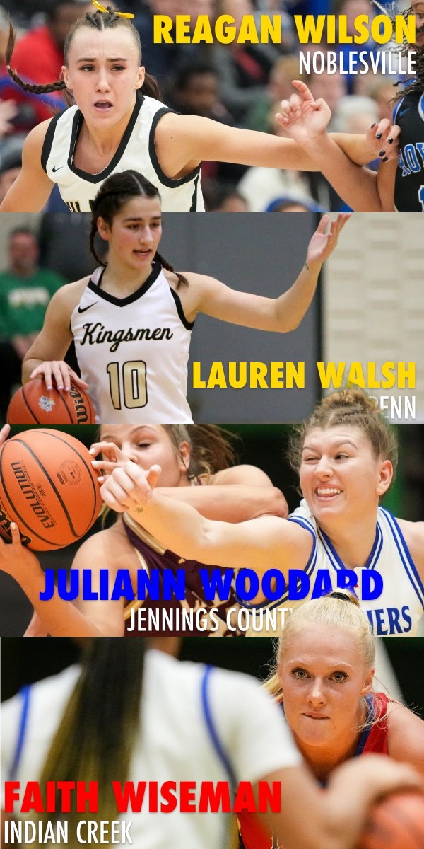 Meet the 2024 @indallstars! @JordynPoole3, @Sniderladybball; @camryn_runner, @HuskyGirlsHoops; @ChloeSpreen, @BNLAthletics; @lolo_walsh, @PennGBB; @reaganwilson22, @NHSGirlsBBall; @FaithLWiseman1, @ICHSAthletics; @juliann_woodard, @JCPantherHoops 🔗: indystar.com/story/sports/h…