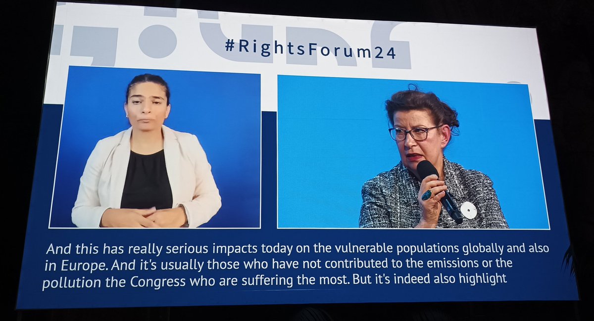 ATD_Europe's tweet photo. #LowIncome households are the first to suffer from the historic #injustice of the #ClimateCrisis!
At the #RightsForum24 with @EURightsAgency, strong words about #ClimateAction show it is #HumanRights action.
There is #JustOneJustice, #Social, #Environmental & #ClimateJustice! https://t.co/PVNybvZKmN