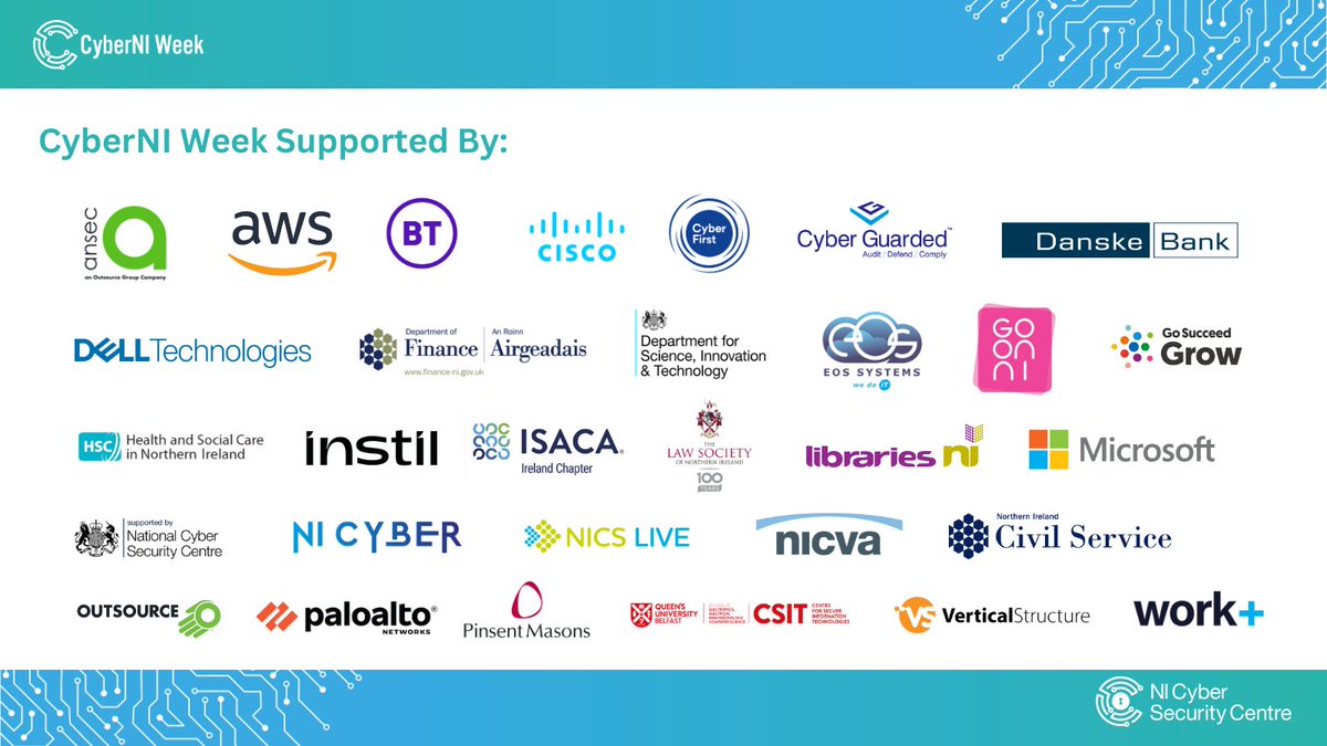 CyberNI Week is a wrap! 

Thank you to everyone who hosted or attended an event. It was a fantastic week dedicated to helping strengthen cyber resilience in #NI. 

We can’t wait until next year to do it all again! #CyberNIWeek24
