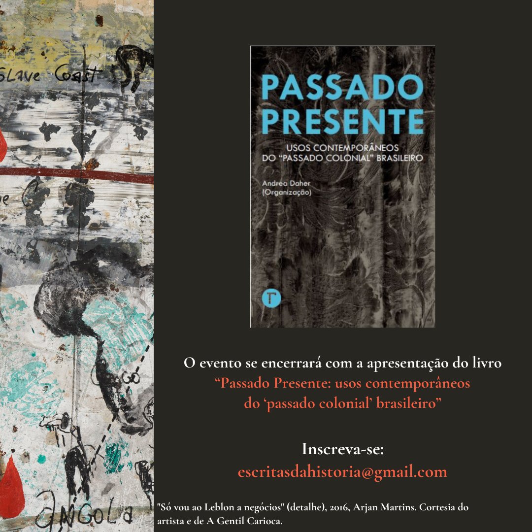 📅 O evento acontece no dia 13 de março, quarta-feira, na UFF Gragoatá.

🚪 Sala 516
🏠 Bloco O

📃 Confira a programação no insta!

Inscrições pelo e-mail:

escritasdahistoria@gmail.com