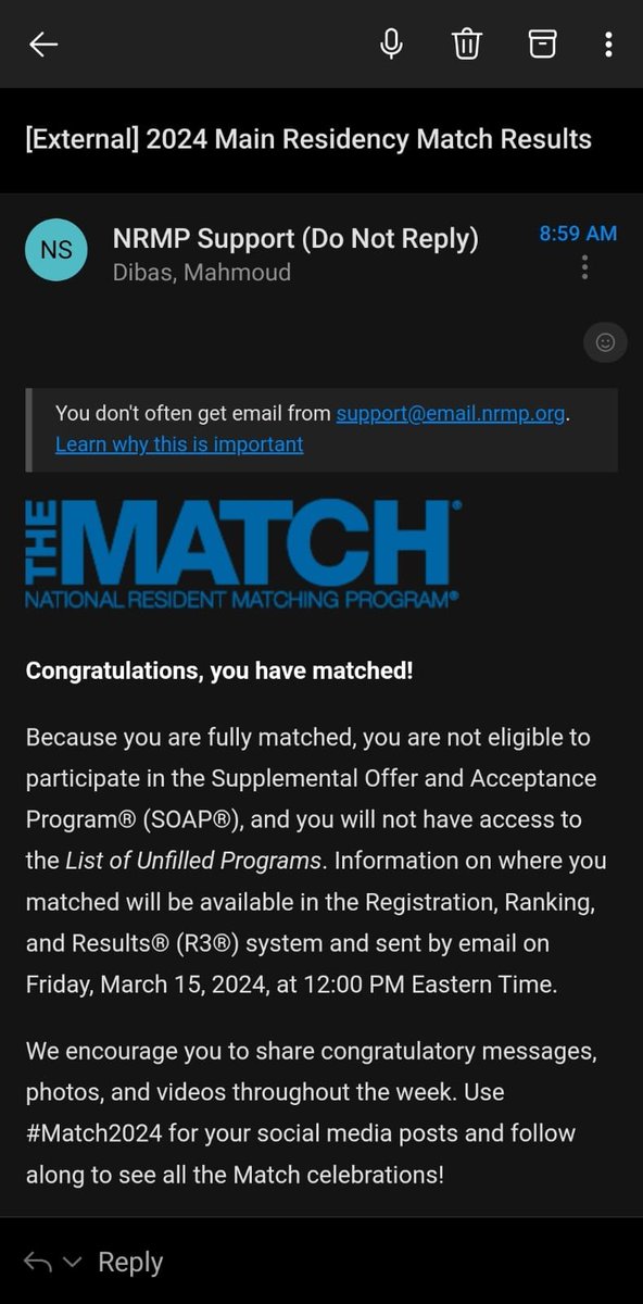 Alhamdulillah!!!  I matched 🧠
#Match2024 #NRMP #nmatch2024