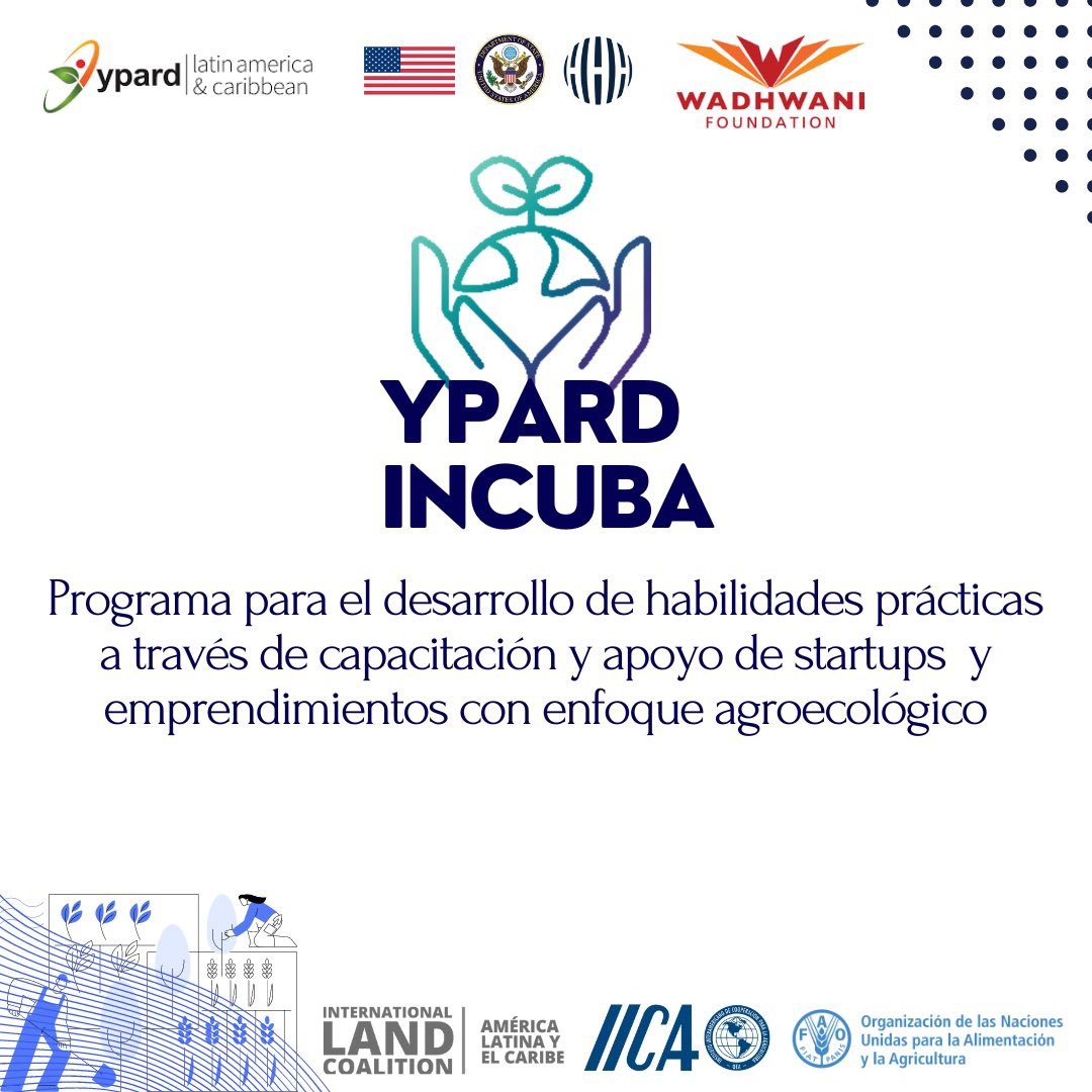 Conoce YPARD Incuba, la incubadora de agronegocios de @YPARD_LAC, que genera espacios de capacitación y acompañamiento para que jóvenes emprendedores/as de América Latina puedan desarrollar emprendimientos y startups con enfoque agroecológico. Conoce más👉🏼 cutt.ly/2w167Trr