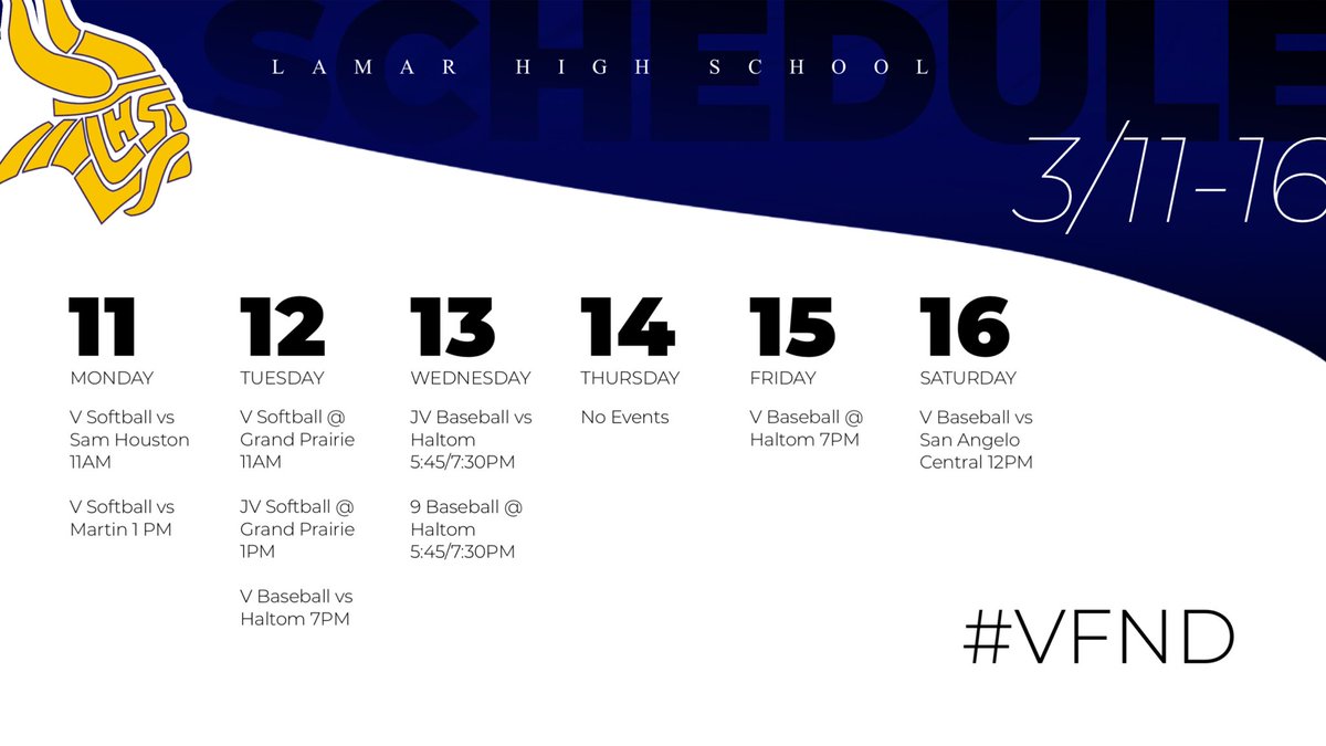 hdw5707's tweet photo. Spend your Spring Break with the Vikes! Come catch our baseball and softball teams in action this week. ⚾️🥎

And congrats to @Rayannajohns for being named our VFND Athlete of the Week! 💙💛 https://t.co/1iq1ZvBJBW