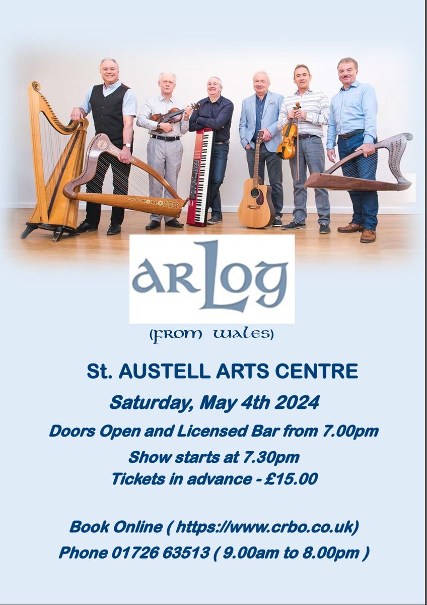 In two month’s time we’ll be heading down to Cornwall for the first time in decades, to perform at the St Austell Arts Centre! Really looking forward to this one! Please share if you’re in the area!
Edrych ymlaen at hwn gyda’n brodyr a’n chwiorydd Celtaidd!