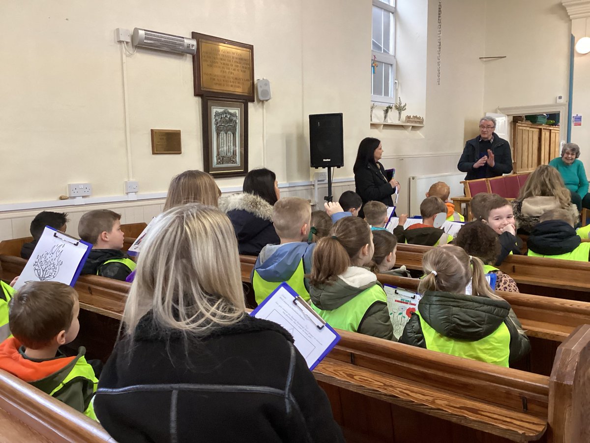 HazelClass_RE's tweet image. An amazing trip to the Church this morning! The children enjoyed exploring inside and outside of the church and the different objects and stories told.