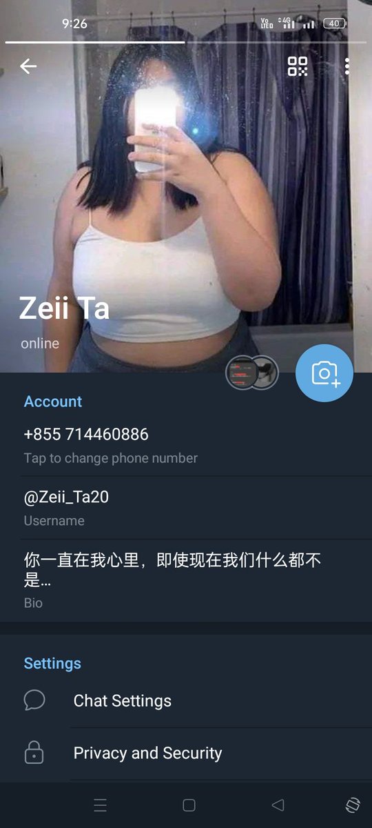 Acc telegram o mean ta muy ng te♥️😽