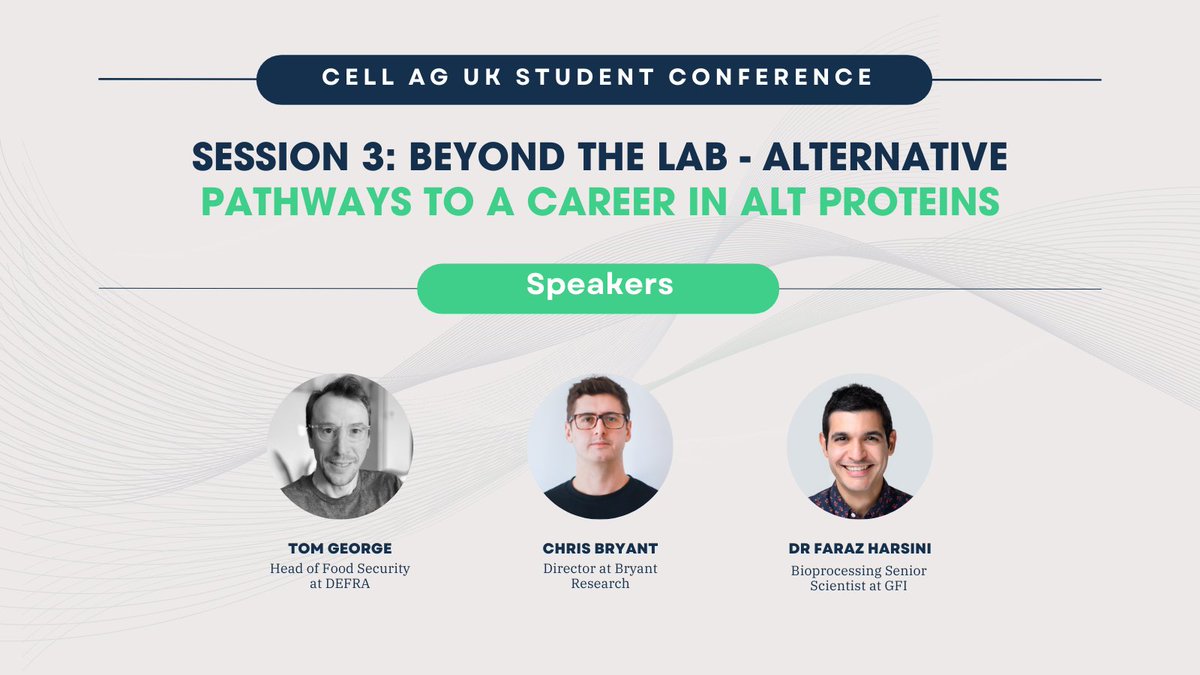 ⭐ Last chance to register for our Student Conference on Tuesday 12 March, 18:00-21:00 GMT? Registration is free! ⭐️ Look at the amazing speakers we have lined up for our third session of the event: #CellularAgriculture
