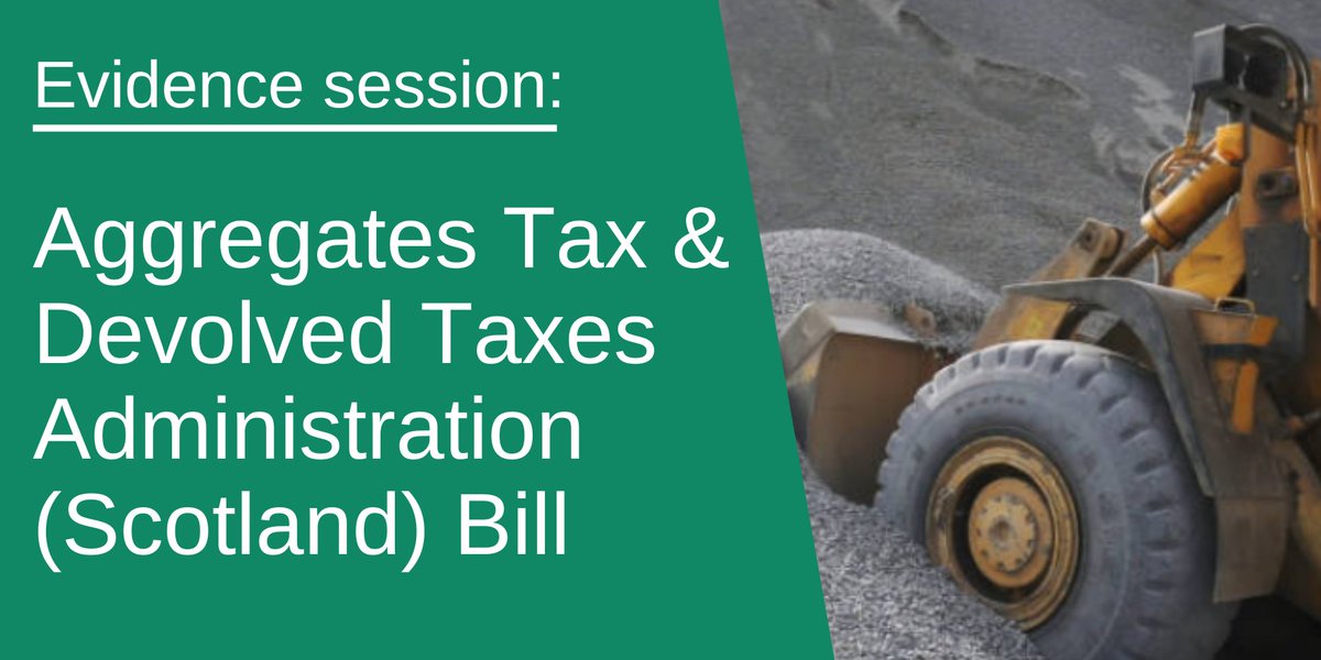 On Tuesday we're taking evidence on the Aggregates Tax Bill. We'll hear from: Eric Brown @CIOTNews Justine Riccomini @ICASaccounting Isobel d'Inverno @Lawscot And then: Elaine Lorimer, John McVey and James Lindsay @RevenueScotland. 09:30hrs 📺👀👇 ow.ly/iCIW50QQbWK